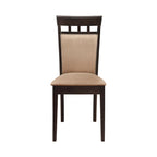 Sedie da pranzo imbottite Alencon Beige e Cappuccino (set da 6)