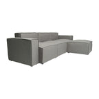 Divano componibile modulare contemporaneo a 4 pezzi con pouf