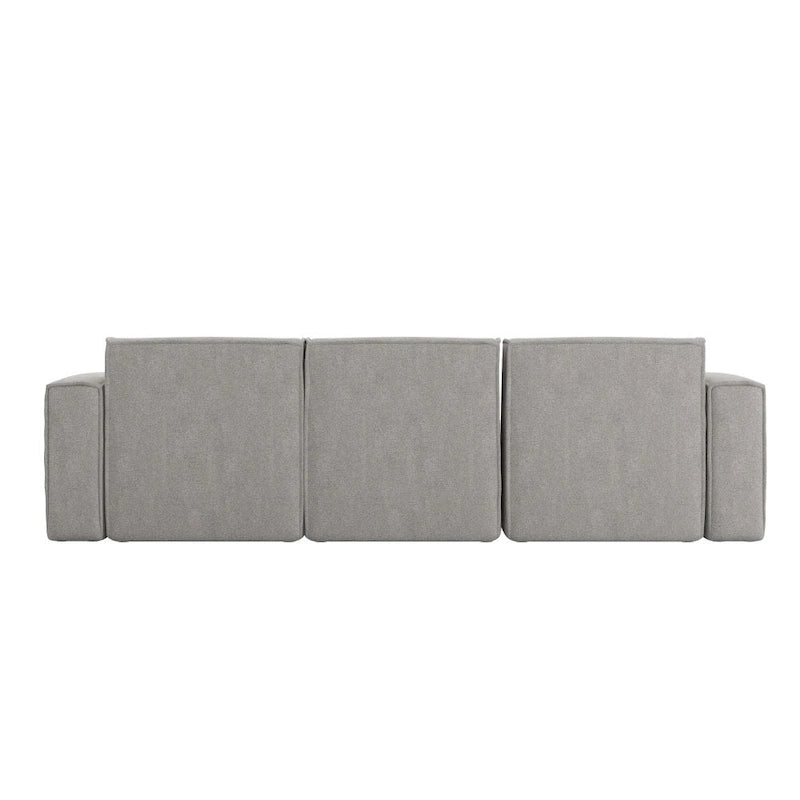 Divano componibile modulare contemporaneo a 4 pezzi con pouf