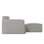 Divano componibile modulare contemporaneo a 4 pezzi con pouf