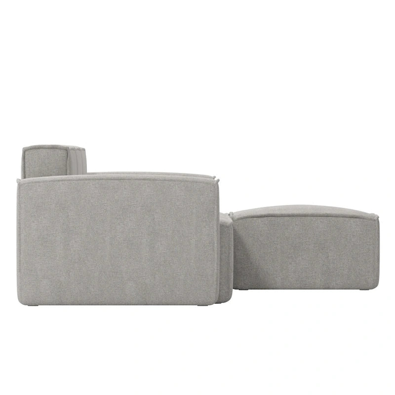 Divano componibile modulare contemporaneo a 4 pezzi con pouf