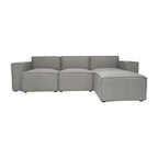 Divano componibile modulare contemporaneo a 4 pezzi con pouf
