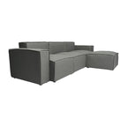Divano componibile modulare contemporaneo a 4 pezzi con pouf