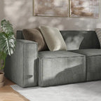 Divano componibile modulare contemporaneo a 4 pezzi con pouf