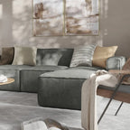 Divano componibile modulare contemporaneo a 4 pezzi con pouf