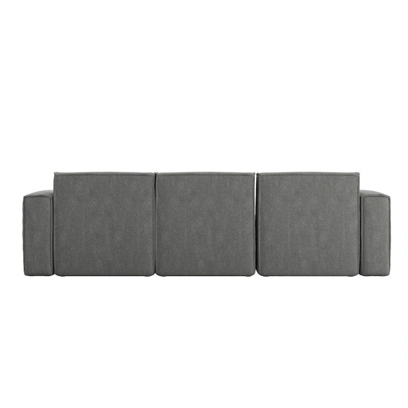 Divano componibile modulare contemporaneo a 4 pezzi con pouf