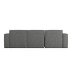 Divano componibile modulare contemporaneo a 4 pezzi con pouf
