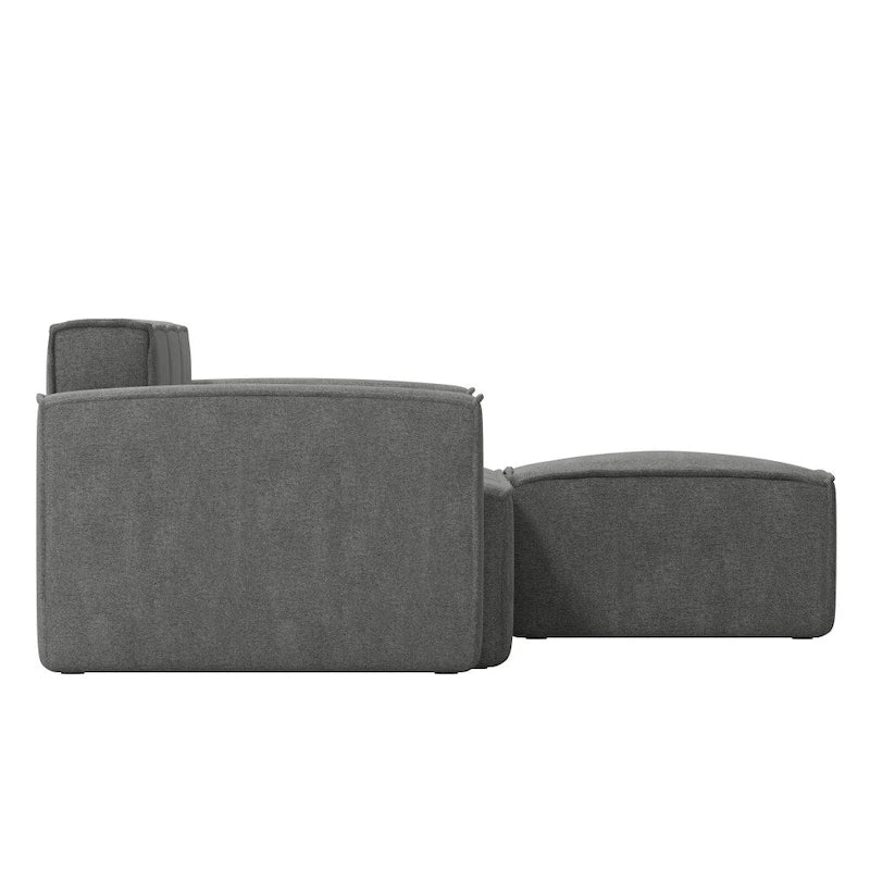 Divano componibile modulare contemporaneo a 4 pezzi con pouf