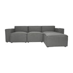 Divano componibile modulare contemporaneo a 4 pezzi con pouf