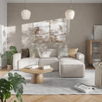Divano componibile modulare contemporaneo a 4 pezzi con pouf