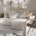 Divano componibile modulare contemporaneo a 4 pezzi con pouf