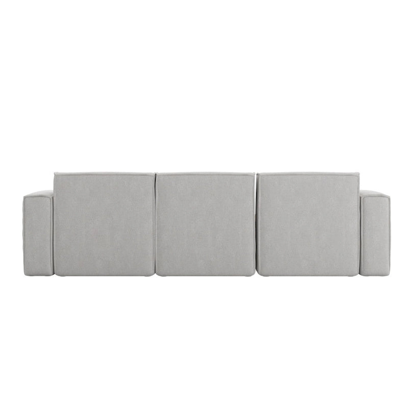Divano componibile modulare contemporaneo a 4 pezzi con pouf