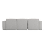 Divano componibile modulare contemporaneo a 4 pezzi con pouf