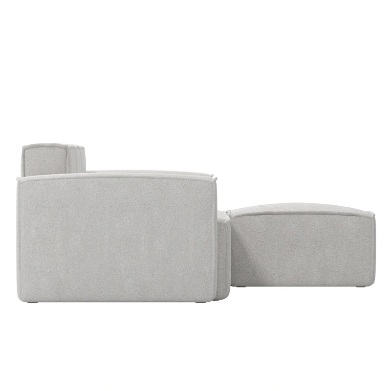 Divano componibile modulare contemporaneo a 4 pezzi con pouf