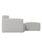 Divano componibile modulare contemporaneo a 4 pezzi con pouf