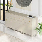 70.8 Credenza con cassetti, Tavolo da buffet da cucina 3 in 1