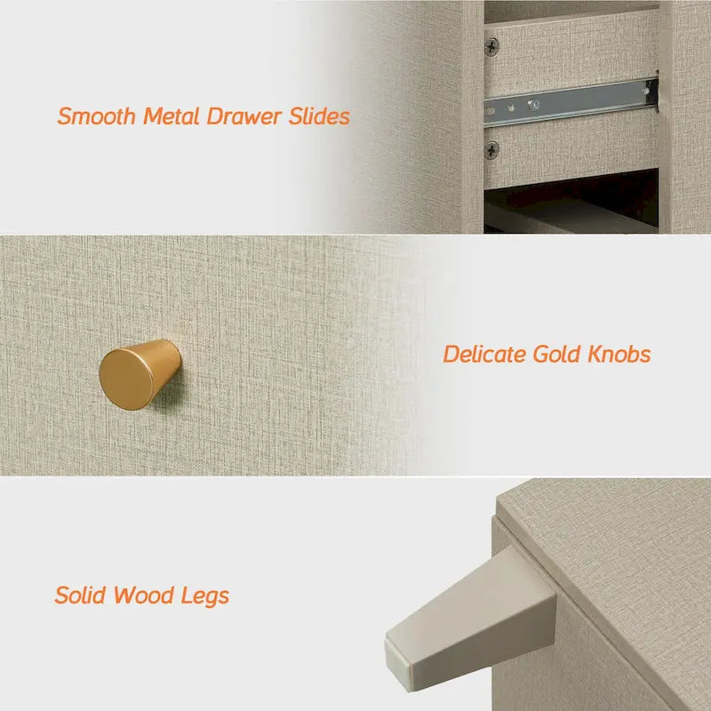 70.8 Credenza con cassetti, Tavolo da buffet da cucina 3 in 1