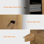 70.8 Credenza con cassetti, Tavolo da buffet da cucina 3 in 1