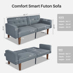 Divano letto Futon, Divano letto Futon convertibile, Divano letto a due posti, Divano letto per soggiorno, appartamento, ufficio