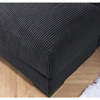 Divano Chaiselongue in Morbido Velluto a Coste Oversize, Lounge di Lusso con Seduta Profonda