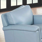 Poltrona d'accento in pelle pieno fiore con memory foam e seduta a molle, poltrona da soggiorno