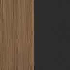 Mobiletto sottile a 2 ante, finitura moderna in legno, design salvaspazio