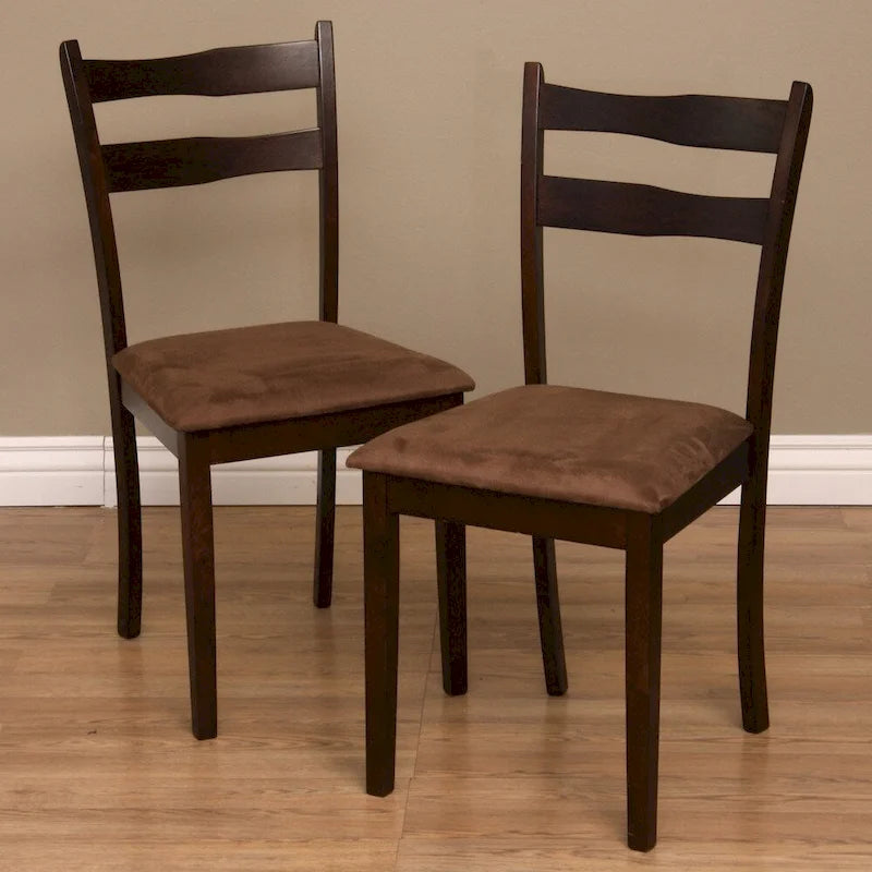 Sedie da Pranzo Imbottite Set da 4, Seduta in Tessuto Trapuntato, Gambe in Legno, Stile Moderno