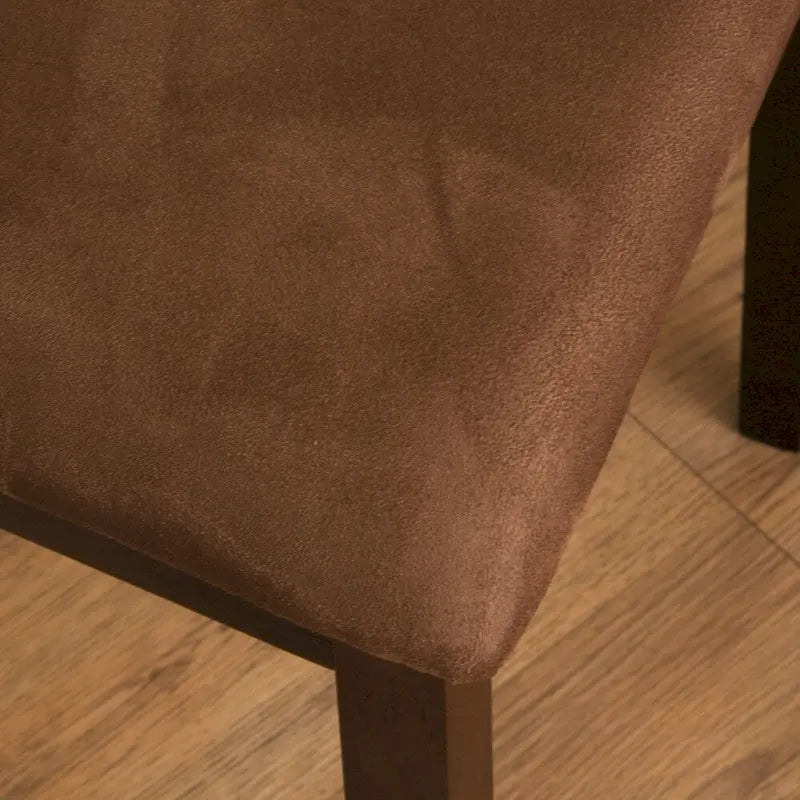 Sedie da Pranzo Imbottite Set da 4, Seduta in Tessuto Trapuntato, Gambe in Legno, Stile Moderno