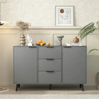 Madia Credenza in Legno con Mobiletto Contenitore, 3 Cassetti e 2 Ante