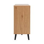 Madia Credenza in Legno con Mobiletto Contenitore, 3 Cassetti e 2 Ante