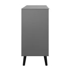 Madia Credenza in Legno con Mobiletto Contenitore, 3 Cassetti e 2 Ante