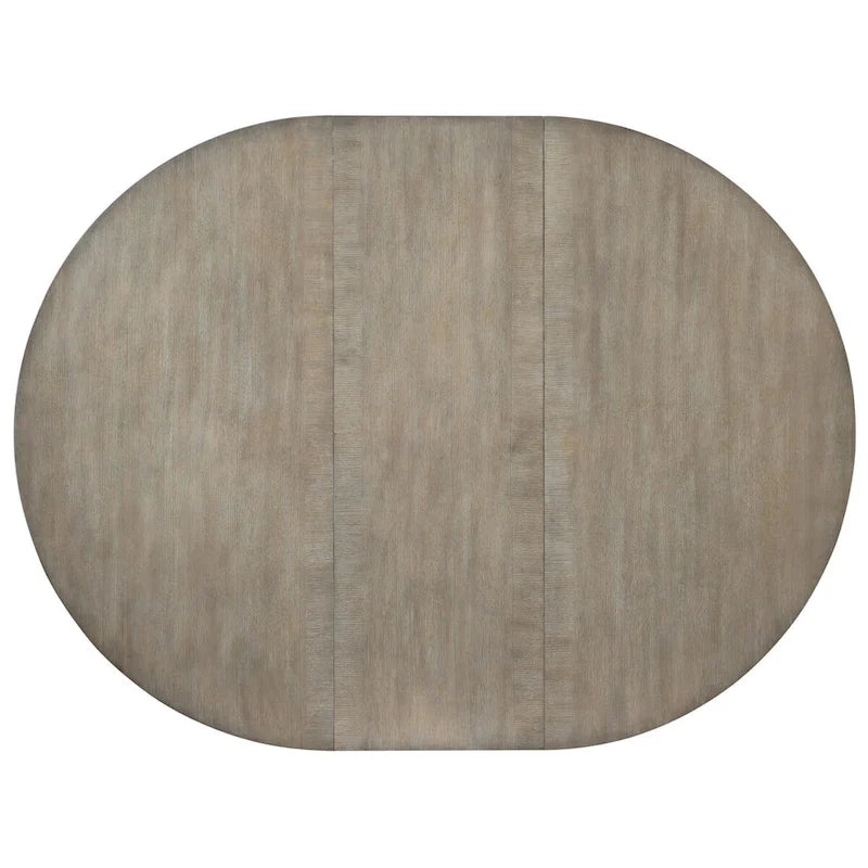 Tavolo da pranzo rotondo allungabile da 122 a 168 cm, stile contemporaneo in legno massello
