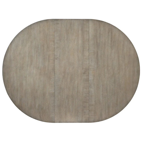 Tavolo da pranzo rotondo allungabile da 122 a 168 cm, stile contemporaneo in legno massello