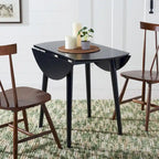 Tavolo rotondo pieghevole da pranzo, design salvaspazio, finitura in legno