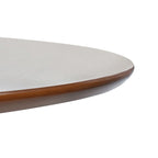 Tavolo rotondo pieghevole da pranzo, design salvaspazio, finitura in legno