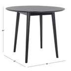 Tavolo rotondo pieghevole da pranzo, design salvaspazio, finitura in legno