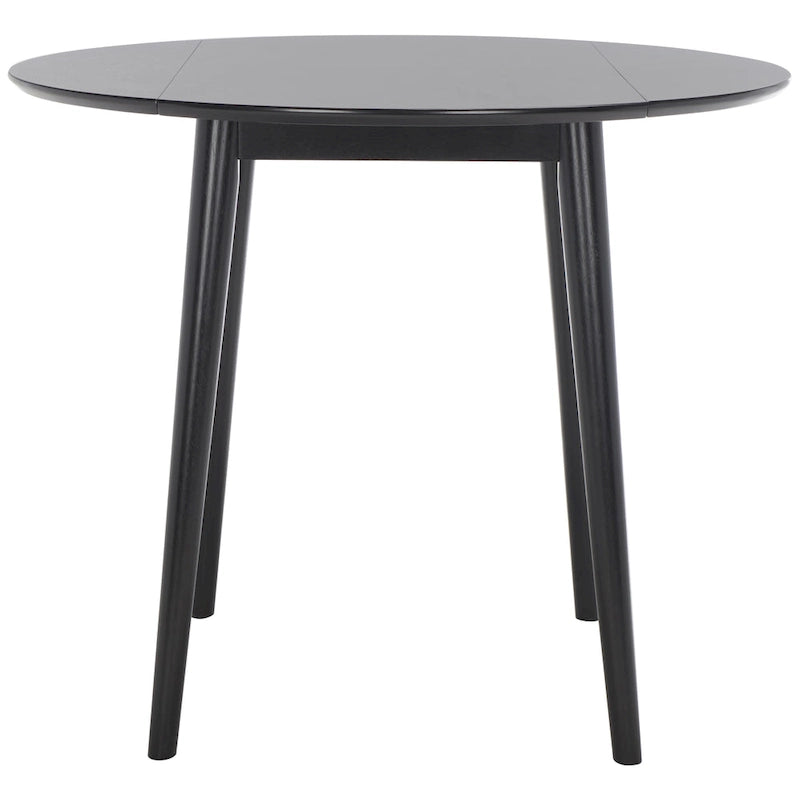 Tavolo rotondo pieghevole da pranzo, design salvaspazio, finitura in legno