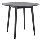 Tavolo rotondo pieghevole da pranzo, design salvaspazio, finitura in legno