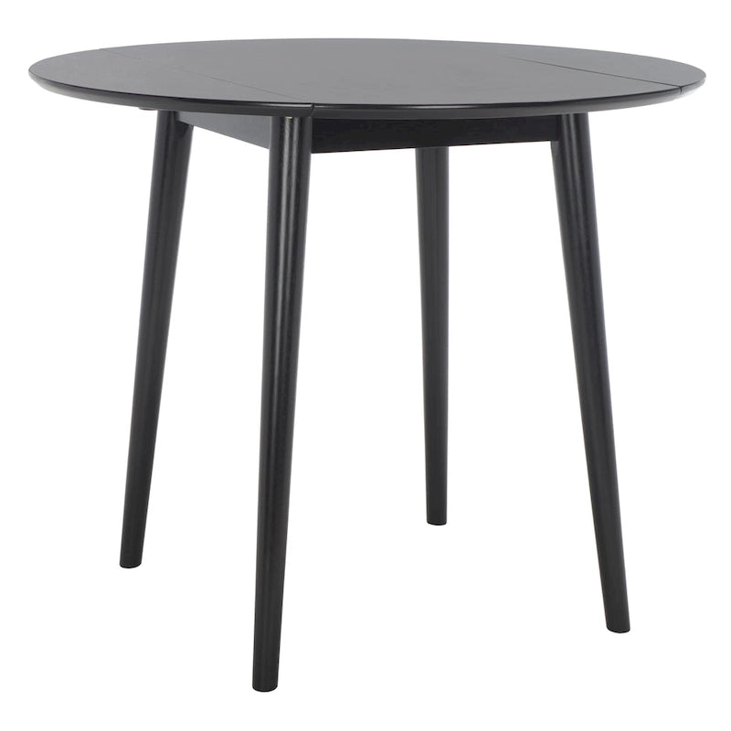 Tavolo rotondo pieghevole da pranzo, design salvaspazio, finitura in legno