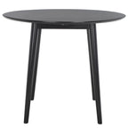 Tavolo rotondo pieghevole da pranzo, design salvaspazio, finitura in legno