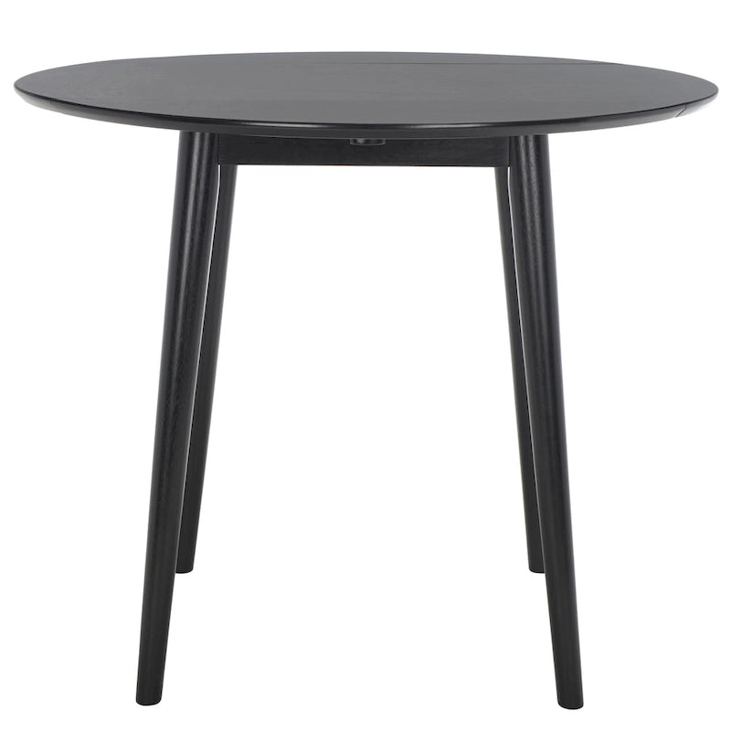 Tavolo rotondo pieghevole da pranzo, design salvaspazio, finitura in legno