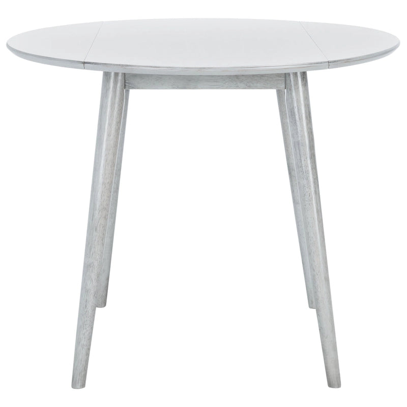 Tavolo rotondo pieghevole da pranzo, design salvaspazio, finitura in legno