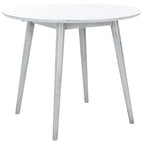 Tavolo rotondo pieghevole da pranzo, design salvaspazio, finitura in legno