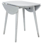 Tavolo rotondo pieghevole da pranzo, design salvaspazio, finitura in legno