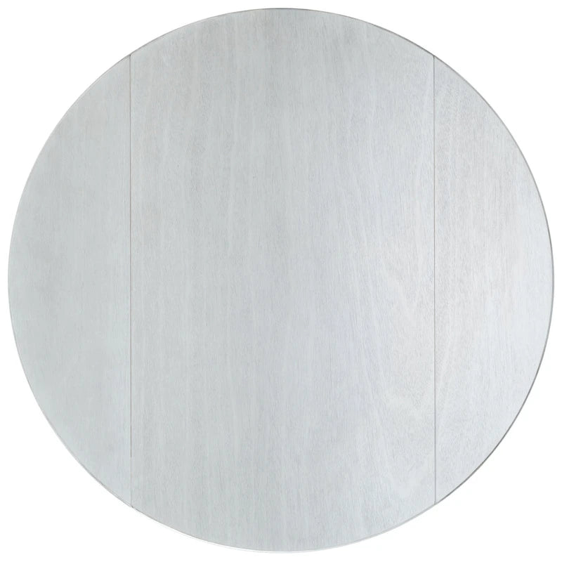 Tavolo rotondo pieghevole da pranzo, design salvaspazio, finitura in legno